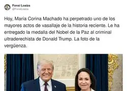 Mar&iacute;a Corina Machado no puede dejar de arrastrarse