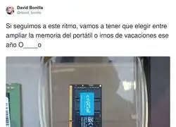 La RAM est&aacute; a precio de oro