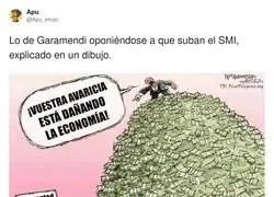 Lo de Garamendi oponi&eacute;ndose a que suban el SMI, explicado en un dibujo