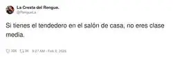 Si tienes el tendedero en el sal&oacute;n, eres clase media&hellip; pero de 2007