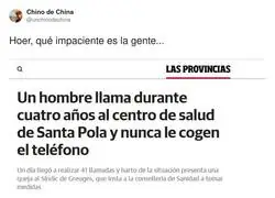 Cuatro a&ntilde;os llamando y a&uacute;n as&iacute; le dicen que pida cita por tel&eacute;fono