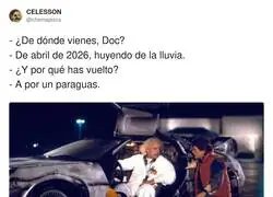 Viaj&eacute; al futuro y lo &uacute;nico que ha cambiado es que sigue lloviendo a mala hostia