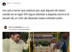 Odiar a Espa&ntilde;a en 2026 es como cancelar a un chaval de Albacete por lo que hizo Col&oacute;n: terapia, no Twitter
