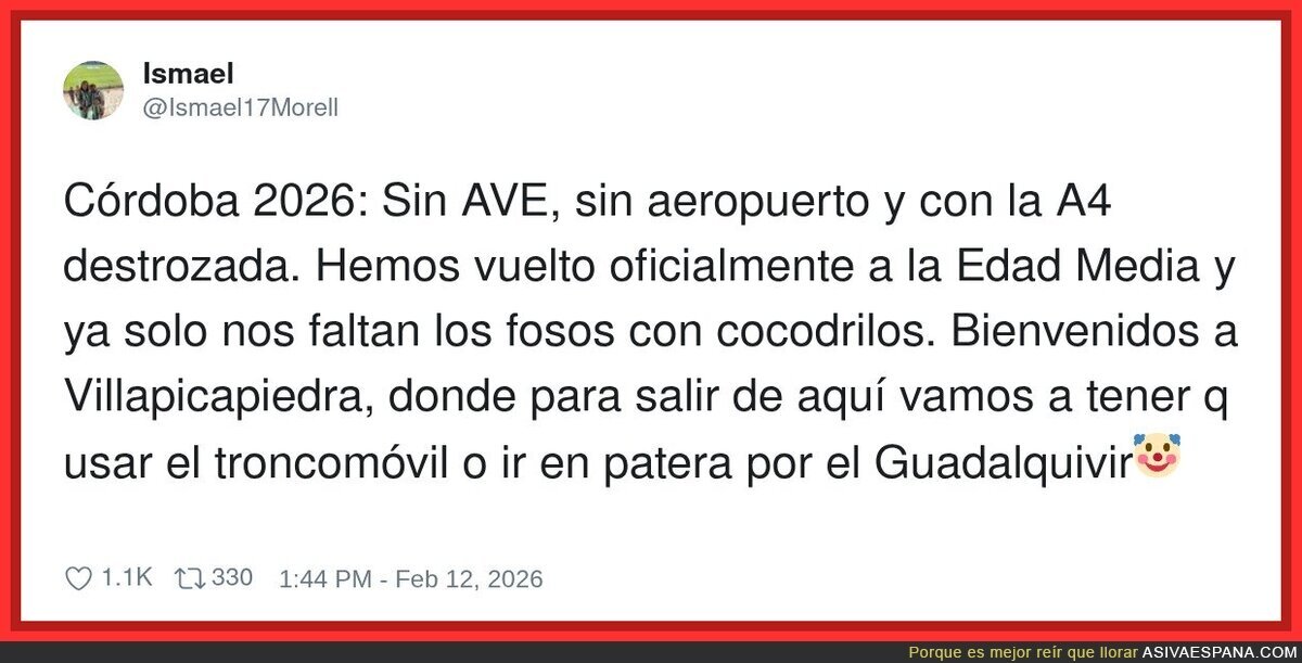 Córdoba 2026: sin AVE, sin aeropuerto y con la A4 rota… pero oye, turismo rural