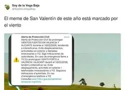 El meme de San Valent&iacute;n de este a&ntilde;o est&aacute; marcado por el viento