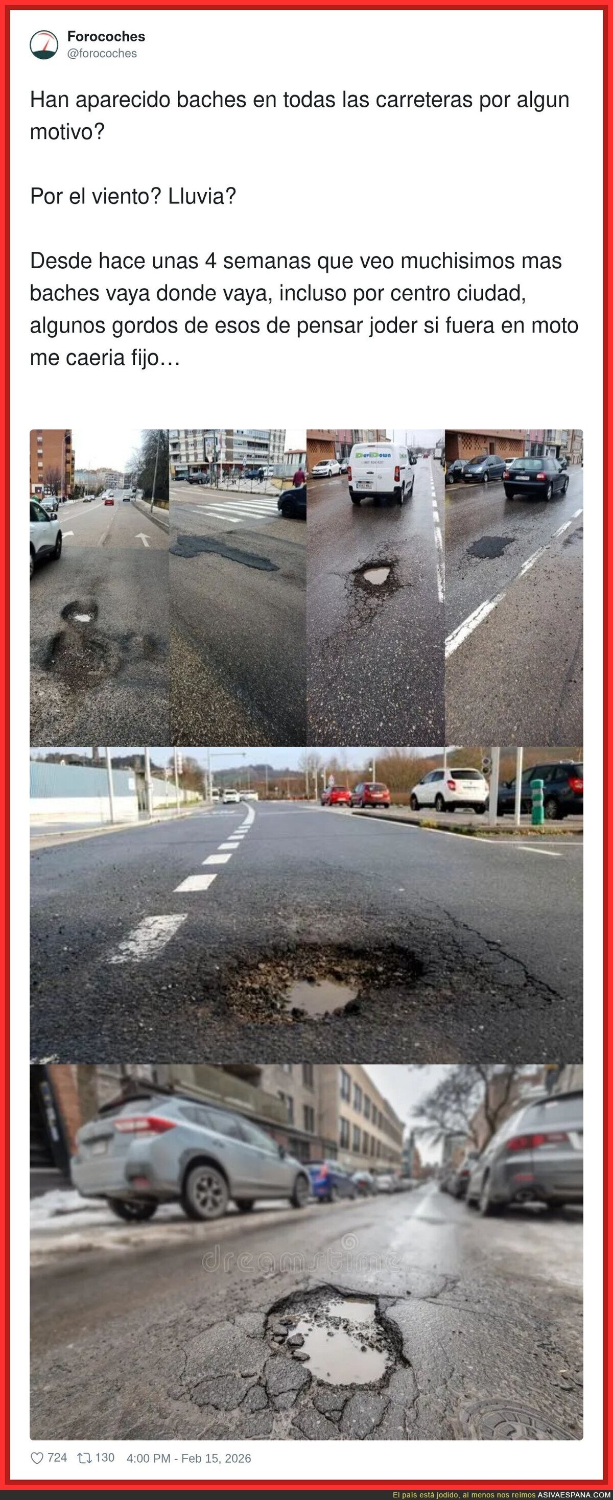 No son baches, es el modo aventura