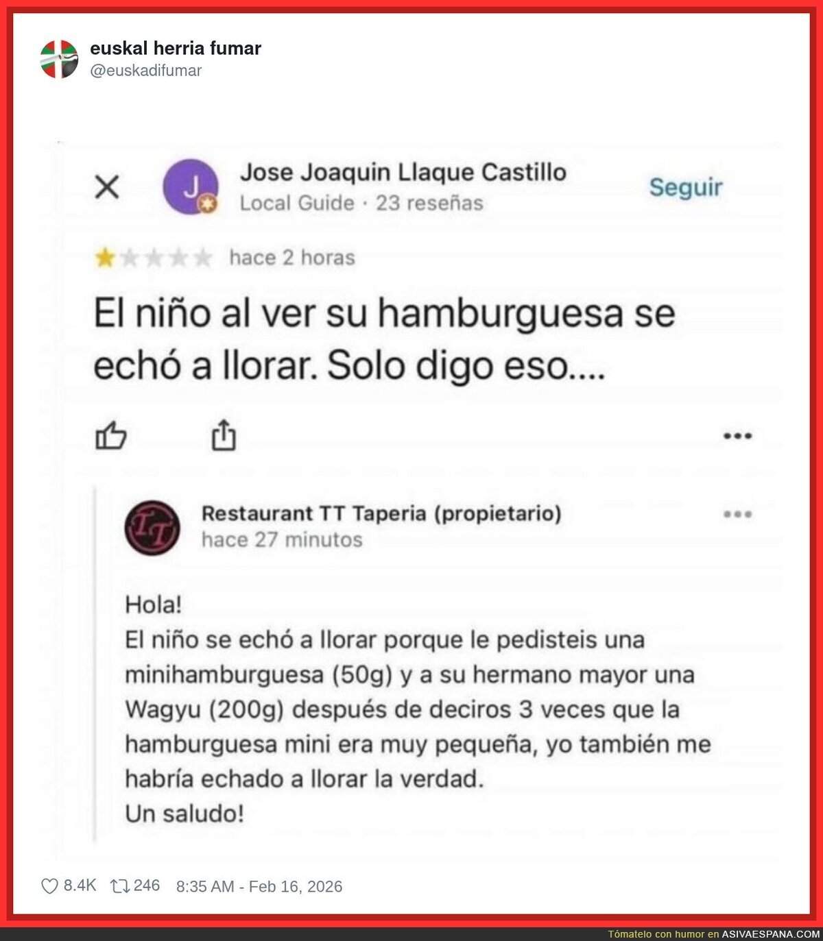 Pedir la mini y luego sorprenderse de que sea mini: el deporte nacional