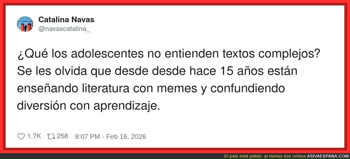 Luego nos piden comentar a Gald&oacute;s y solo sabemos ponerle &laquo;POV&raquo;