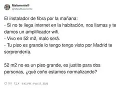 En Madrid si el wifi llega al ba&ntilde;o ya cuenta como chalet