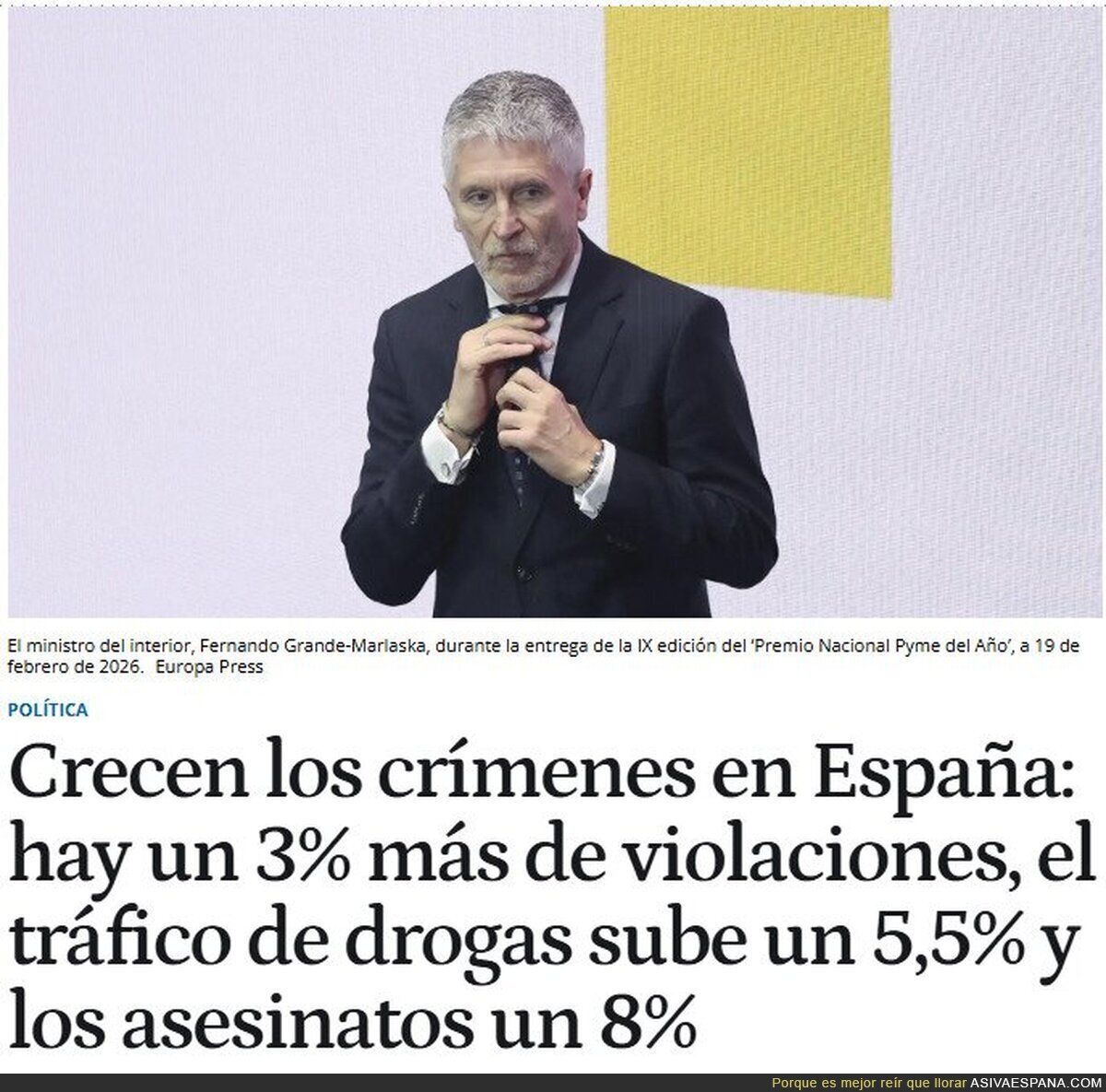 Cuando tienes una izquierda que se lucra y defiende la delincuencia, pasa lo que pasa