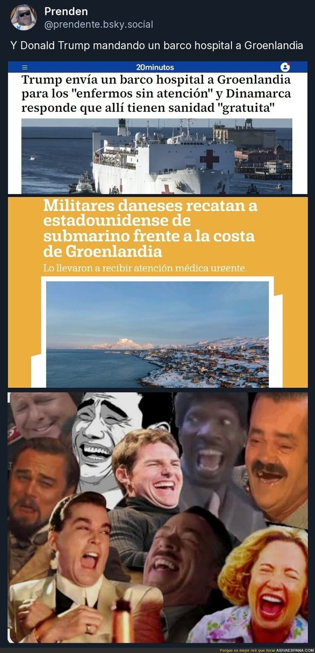 Trump envía Barco Hospital a Groenlandia