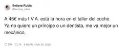 A este paso mi tipo ideal es el que cobra por hora&hellip; pero en el taller