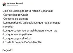 Lista de Enemigos de la Naci&oacute;n Espa&ntilde;ola