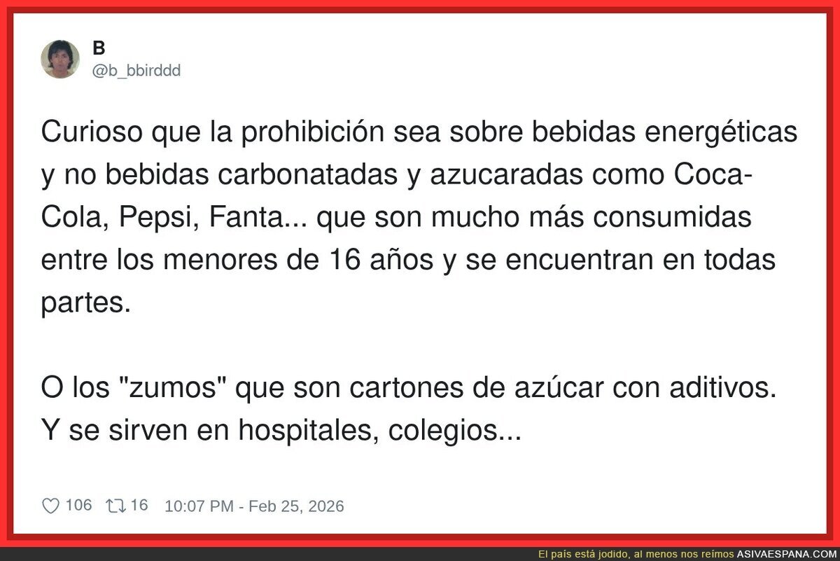 Prohibir el Monster: s&iacute;. Tener a los cr&iacute;os a ColaCao con 7 terrones: tradici&oacute;n
