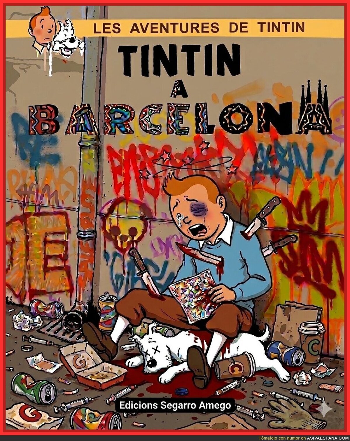 Tint&iacute;n viaja a Barcelona. Lo que pasa si vas al Raval de noche