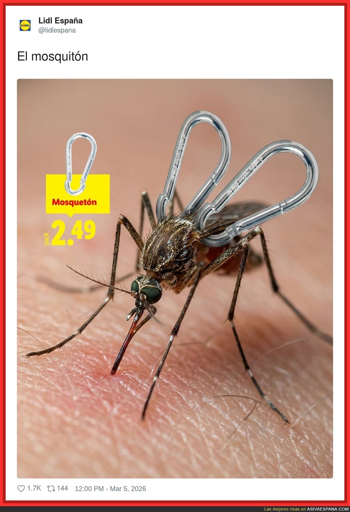 El mosquit&oacute;n, Lidl sigue con sus chistacos independientemente que caigan misilazos por el mundo