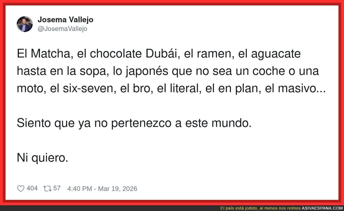 Todas las mierdas que est&aacute;n llegando a nuestro pa&iacute;s y que no nos representan
