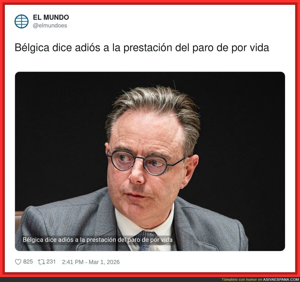 B&eacute;lgica quitando el paro de por vida y Espa&ntilde;a apunt&aacute;ndolo como &ldquo;idea loca para 2027&rdquo;