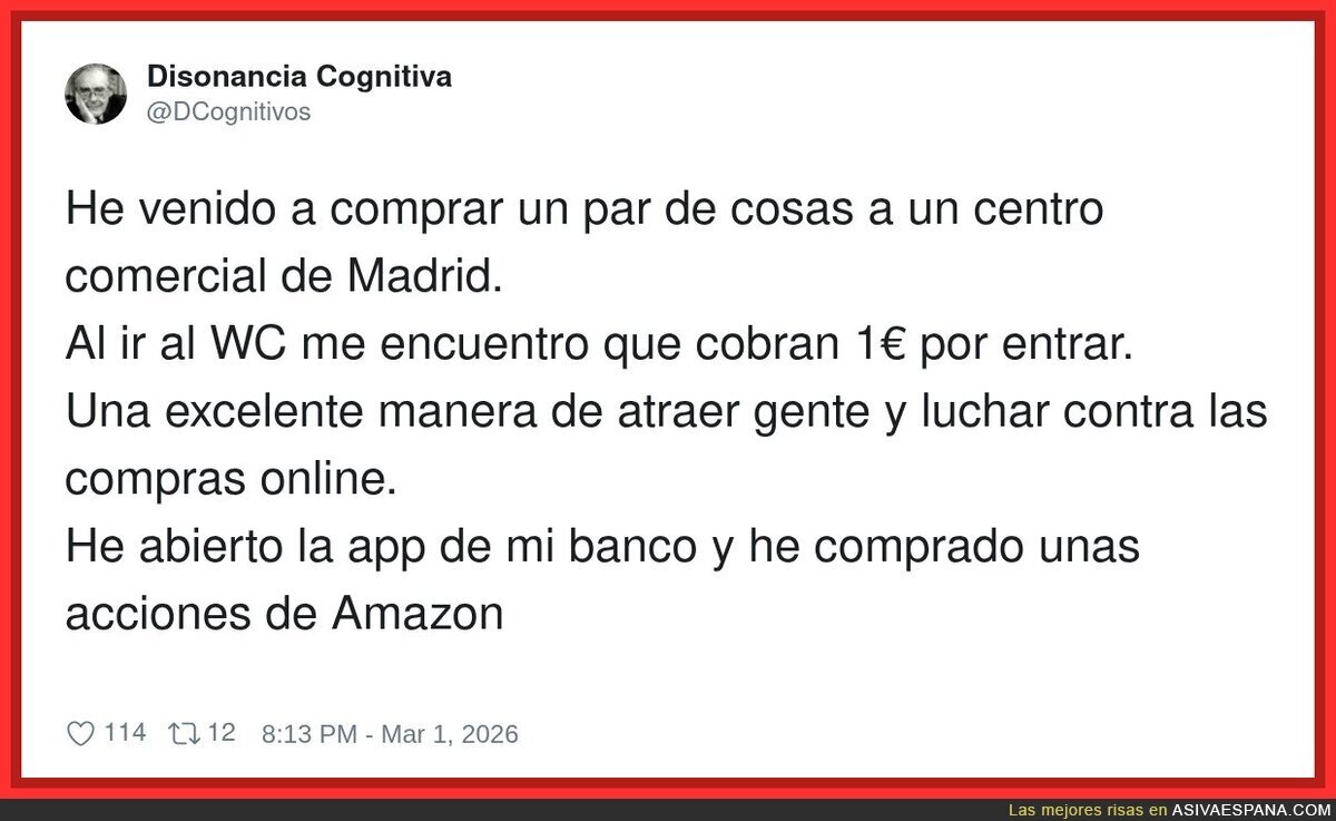 Me cobran 1&euro; por mear y encima quieren que deje de comprar online, claro que s&iacute; campe&oacute;n
