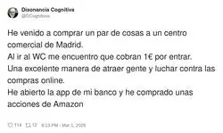 Me cobran 1&euro; por mear y encima quieren que deje de comprar online, claro que s&iacute; campe&oacute;n