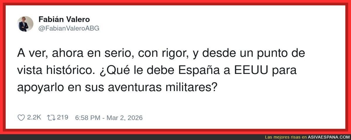 Espa&ntilde;a apoyando guerras ajenas como si le debiera a EEUU el Netflix