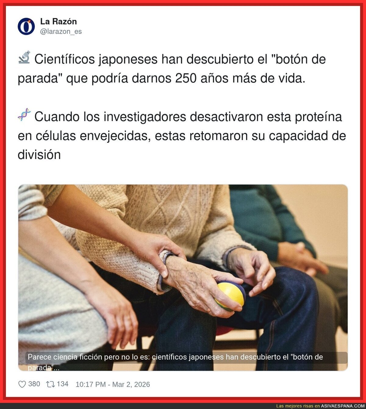 Acaban de solucionar el problema de las pensiones. Trabajaremos hasta los 200 a&ntilde;os