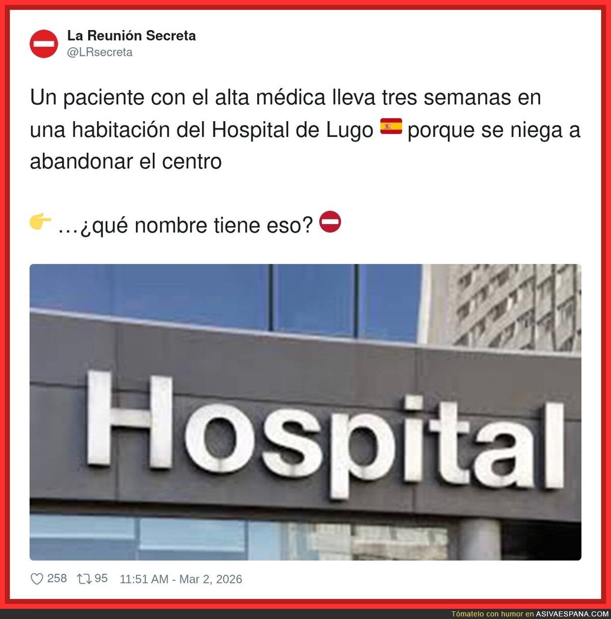 Yo cuando me dan el alta: gracias, pero el all inclusive se aprovecha hasta el final