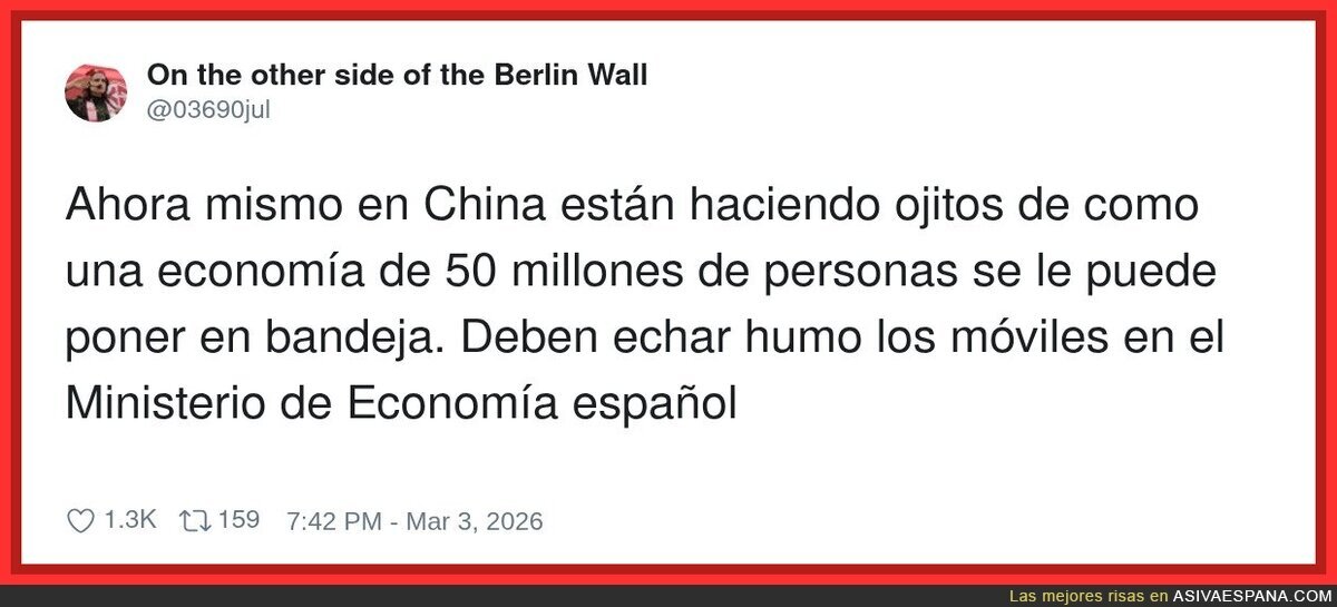 España va a ir con China a por todas