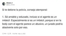 Yo intentando no discutir con el poli para farmear puntos de &ldquo;v&iacute;ctima simp&aacute;tica&rdquo; en la bodycam