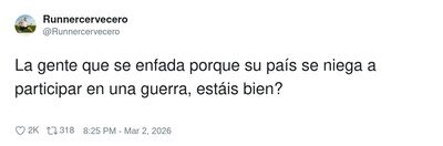 Los mismos que se borran del grupo cuando toca pagar la cena, pero quieren guerra