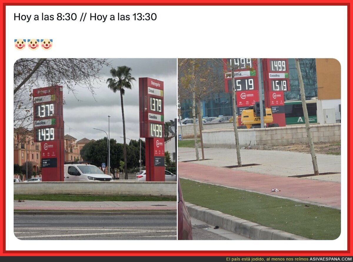 He visto criptos con menos volatilidad que la gasolina de esta tarde