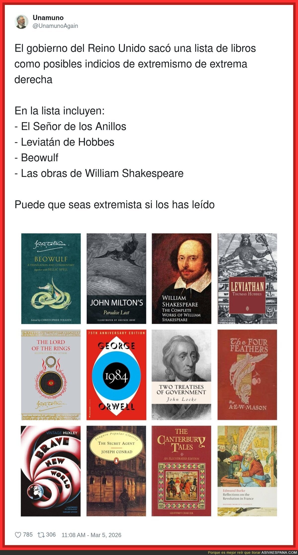 Yo pensaba que estaba leyendo cl&aacute;sicos y resulta que estaba haciendo un m&aacute;ster en extremismo por correspondencia