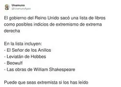 Yo pensaba que estaba leyendo cl&aacute;sicos y resulta que estaba haciendo un m&aacute;ster en extremismo por correspondencia