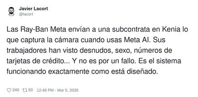 Meta AI: te vigila, te graba y encima te lo vende como &lsquo;experiencia personalizada&rsquo;