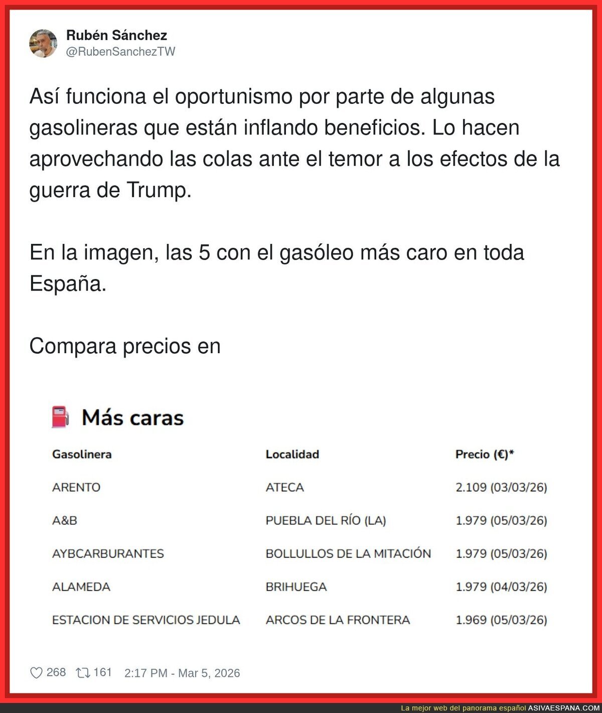 Gas&oacute;leo a 2&euro;: por ese precio que me lo sirvan con copa y DJ, &iquest;no?