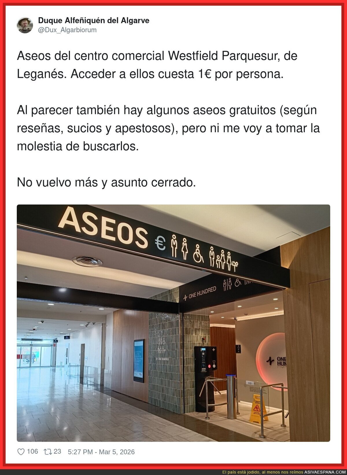 Antes me cobraba el ri&ntilde;&oacute;n el parking; ahora, el pis