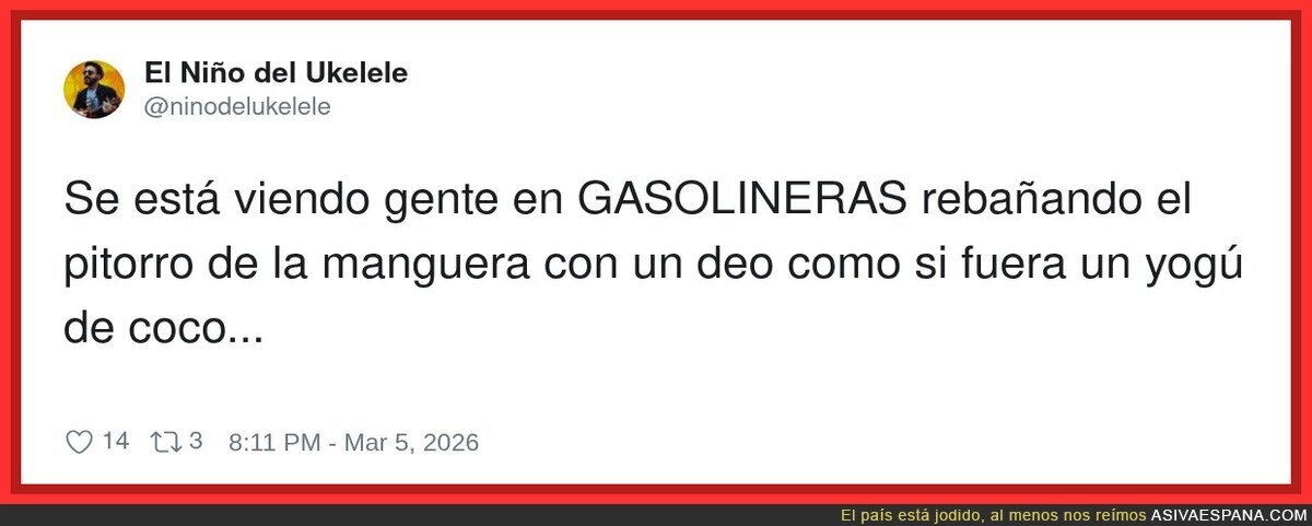 La econom&iacute;a va tan bien que ya estamos catando gasolina como si fuera yogur griego