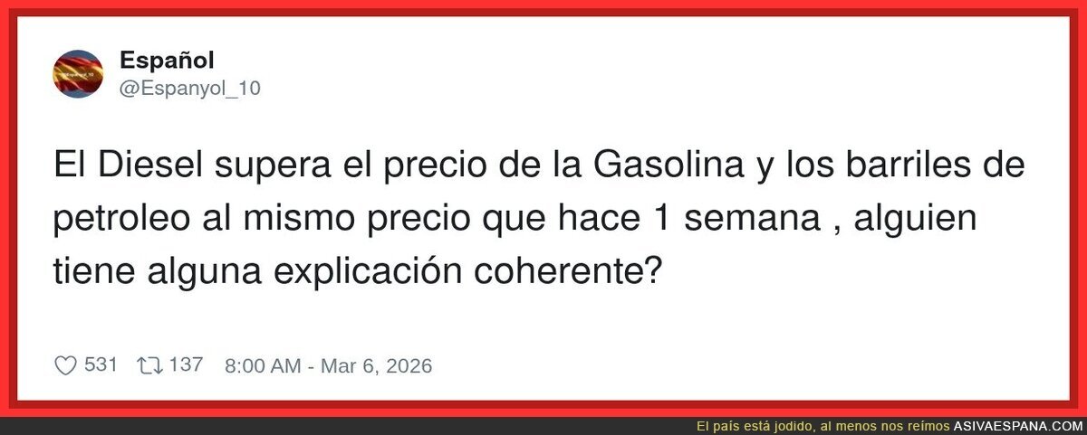 La explicaci&oacute;n coherente es que han puesto el precio en &ldquo;modo porque s&iacute;&rdquo;