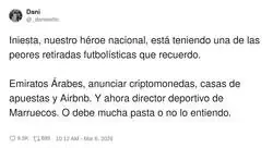 Iniesta ha pasado de marcar en una final a hacer side quests de patrocinio