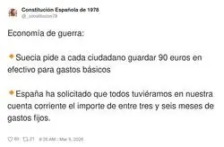 Suecia: &ldquo;guarda 90&euro;&rdquo; &bull; Espa&ntilde;a: &ldquo;ah, &iquest;ten&eacute;is cuenta corriente?&rdquo;