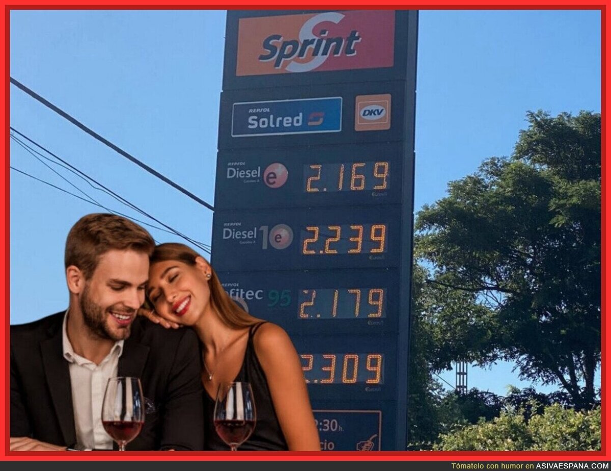 Cuando la llevas a cenar a un sitio caro