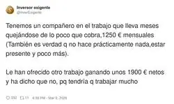 Quiere cobrar como senior, pero sin currar