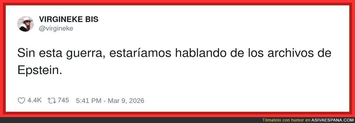 Tranqui, que lo de Epstein lo tienen en &ldquo;para m&aacute;s tarde&rdquo; desde 2019