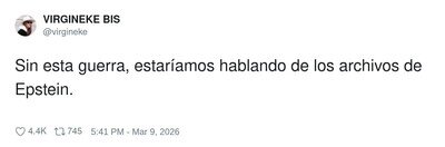 Tranqui, que lo de Epstein lo tienen en &ldquo;para m&aacute;s tarde&rdquo; desde 2019