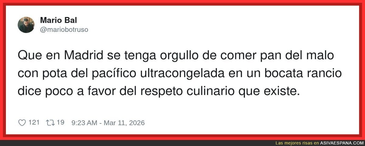 El bocata calamares de Madrid: te clavan 9&euro; por un bocata triste y encima lo llaman &ldquo;tradici&oacute;n&rdquo;