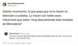 Mercadona no hace publicidad: la publicidad hace Mercadona con influencers "descubriendo" el hummus