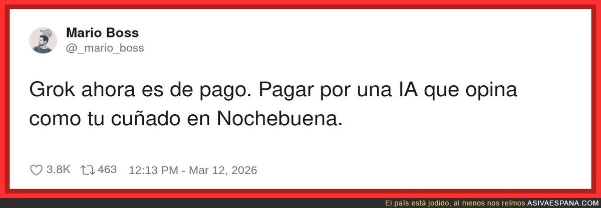Pagar una suscripci&oacute;n para que una IA te d&eacute; la chapa como tu cu&ntilde;ado en Nochebuena
