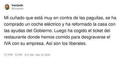 Contra las paguitas, pero a favor de pillarlas todas y encima con ticket