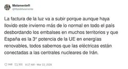 Da igual que llueva oro: la luz sube porque s&iacute;, y gracias por preguntar