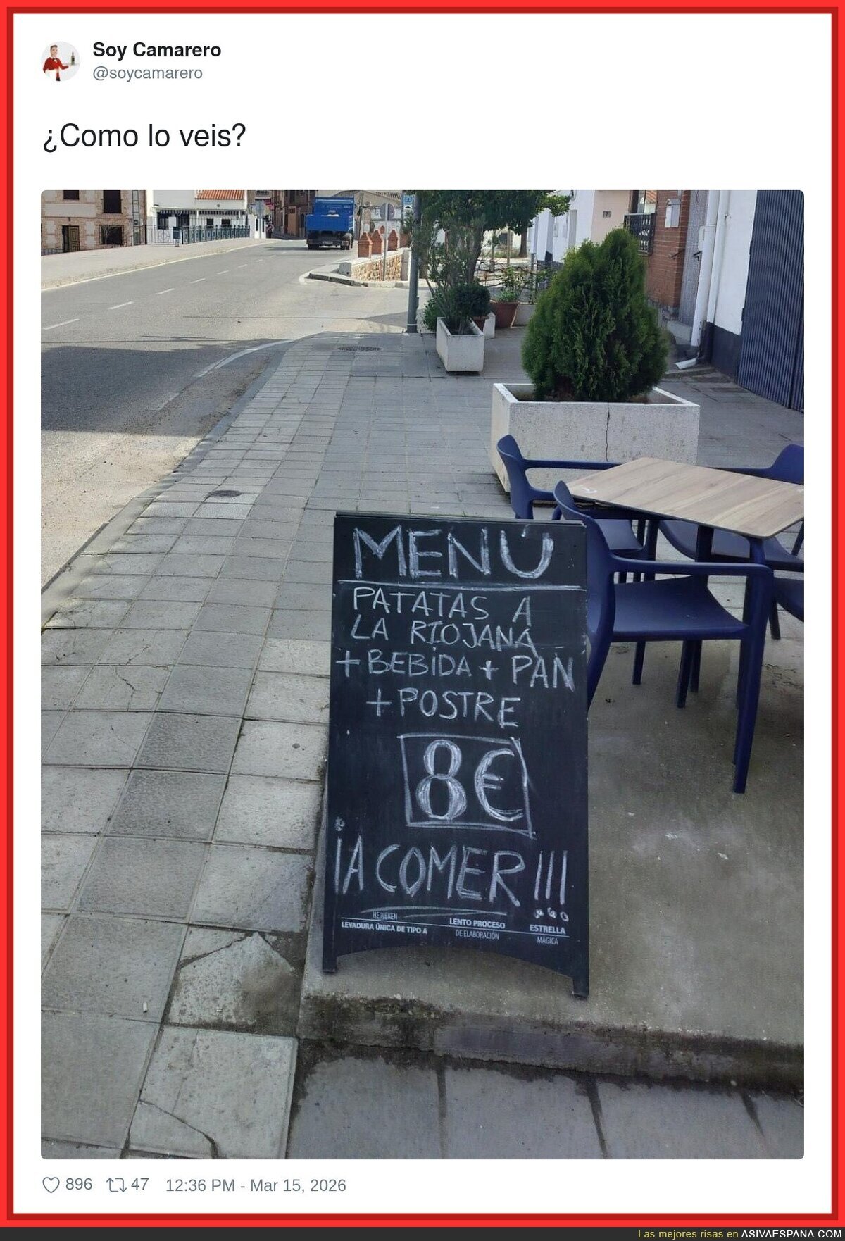 Tiene que ser una foto de hace 20 a&ntilde;os